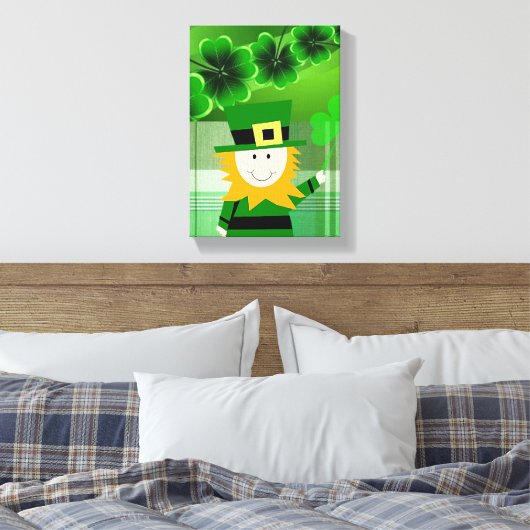 Stretched Canvas print St. Patrick's Day (Insitu (Slaapkamer))