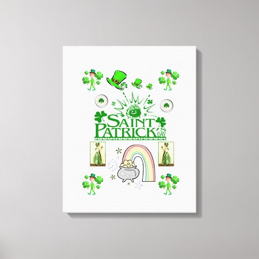 Stretched Canvas print St. Patrick's Day (Voorkant)