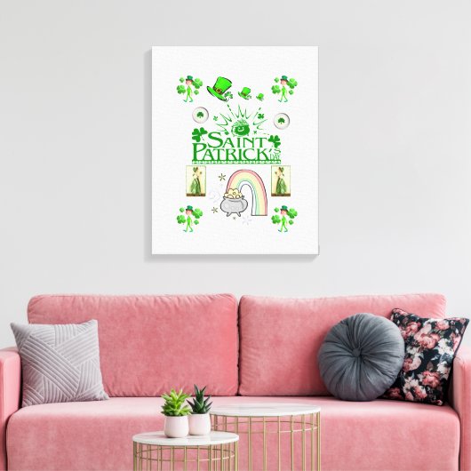 Stretched Canvas print St. Patrick's Day (Insitu (Woonkamer))