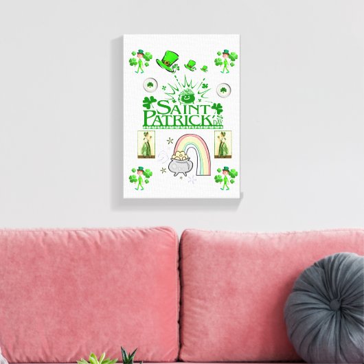 Stretched Canvas print St. Patrick's Day (Insitu (Woonkamer))