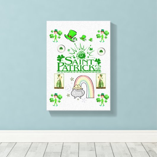 Stretched Canvas print St. Patrick's Day (Insitu (Houten vloer))