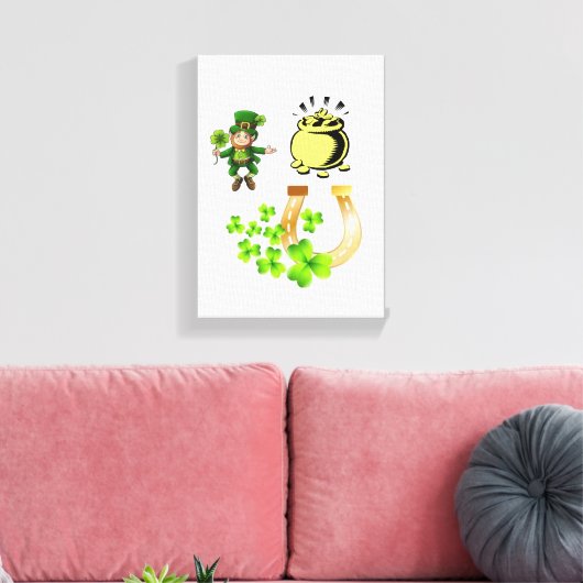 Stretched Canvas print St. Patrick's Day (Insitu (Woonkamer))