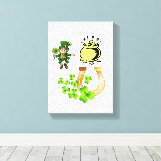 Stretched Canvas print St. Patrick's Day (Insitu (Houten vloer))