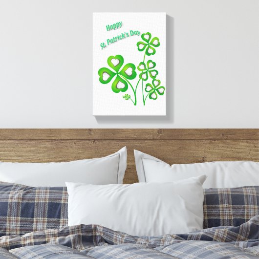 Stretched Canvas print St. Patrick's Day (Insitu (Slaapkamer))