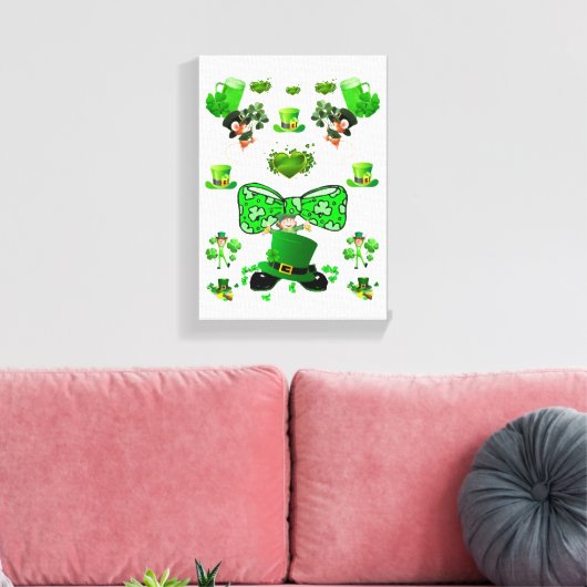 Stretched Canvas print St. Patrick's Day (Insitu (Woonkamer))