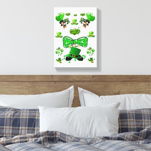 Stretched Canvas print St. Patrick's Day (Insitu (Slaapkamer))