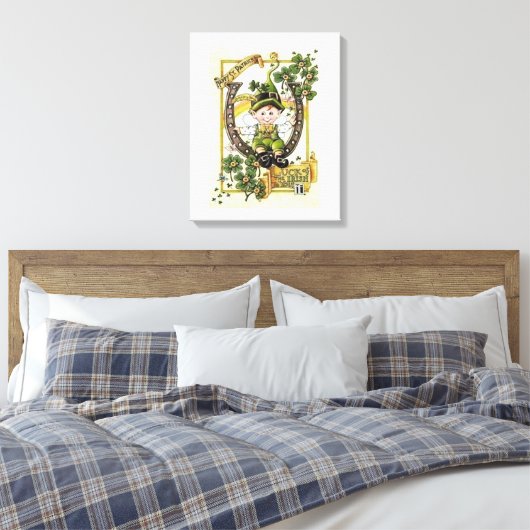 Stretched Canvas print St. Patrick's Day (Insitu (Slaapkamer))