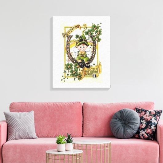 Stretched Canvas print St. Patrick's Day (Insitu (Woonkamer))