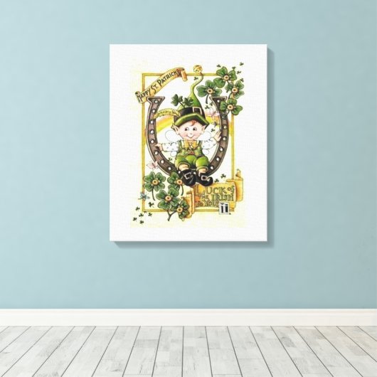 Stretched Canvas print St. Patrick's Day (Insitu (Houten vloer))