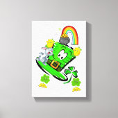 Stretched Canvas Print St. Patrick's Day Rabbit (Voorkant)