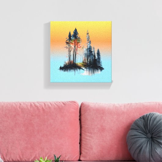 Stretched Canvas Print - Strand (Insitu (Woonkamer))