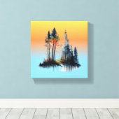 Stretched Canvas Print - Strand (Insitu (Houten vloer))