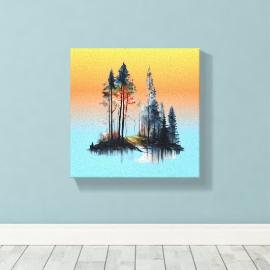 Stretched Canvas Print - Strand (Insitu (Houten vloer))