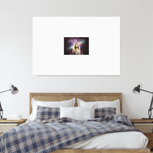 Stretched Canvas Print van Heer Jezus (Insitu (Slaapkamer))