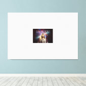 Stretched Canvas Print van Heer Jezus (Insitu (Houten vloer))