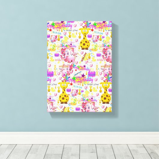 Stretched Canvas print Wild One (Insitu (Houten vloer))