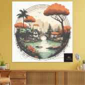 Stretched Canvas Print XIV 1 (Insitu (Woonkamer))