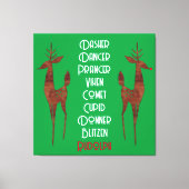 Stretched Canvas - Santa's Rendier - Rudolph (Voorkant)