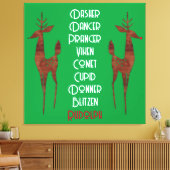 Stretched Canvas - Santa's Rendier - Rudolph (Insitu (Woonkamer))