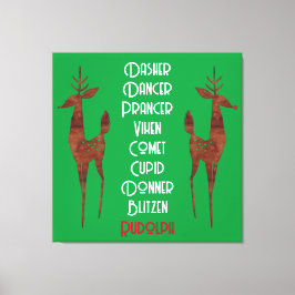 Stretched Canvas - Santa's Rendier - Rudolph