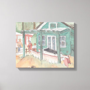 Stretched Canvas "Waterverf schetsen/kristalcove"