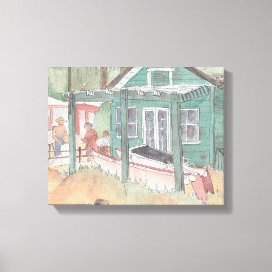 Stretched Canvas "Waterverf schetsen/kristalcove" (Voorkant)