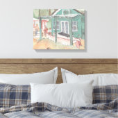 Stretched Canvas "Waterverf schetsen/kristalcove" Afdruk (Insitu (Slaapkamer))