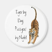 Stretching Bengal Tijger Magnet (Voorkant)