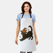 Stretching Black Cat – Witchy Autumn Classic T-Shi Schort (Gedragen)