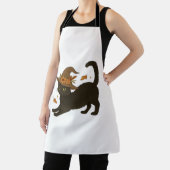 Stretching Black Cat – Witchy Autumn Classic T-Shi Schort (Insitu)