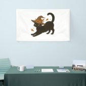 Stretching Black Cat – Witchy Autumn Classic T-Shi Spandoek (Beurs)