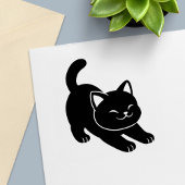 Stretching Black Cat Zelfinktende Stempel