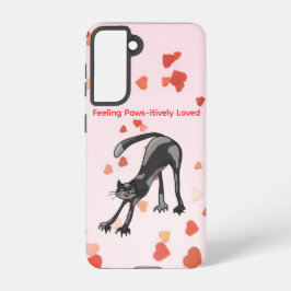 Stretching Cat Galaxy Case – Paws-itively Loved Samsung Galaxy Hoesje
