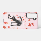 Stretching Cat Galaxy Case – Paws-itively Loved Samsung Galaxy Hoesje (Achterkant horizontaal)