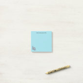 Stretching Grey Tabby Cat Blue Custom Text Post-it® Notes (Op bureau)