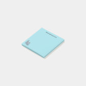 Stretching Grey Tabby Cat Blue Custom Text Post-it® Notes (Schuin)