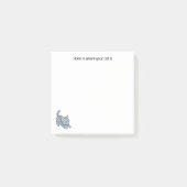 Stretching Grey Tabby Cat Custom Text Post-it® Notes (Voorkant)
