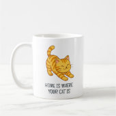 Stretching Orange Tabby Cat Custom Text Koffiemok (Links)