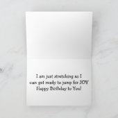 STRETCHING PUP WIL SPRINGEN VOOR JOY VERJAARDAG KA KAART (Binnen)