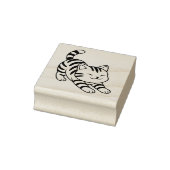 Stretching Tabby Cat Rubberstempel (Stempel)