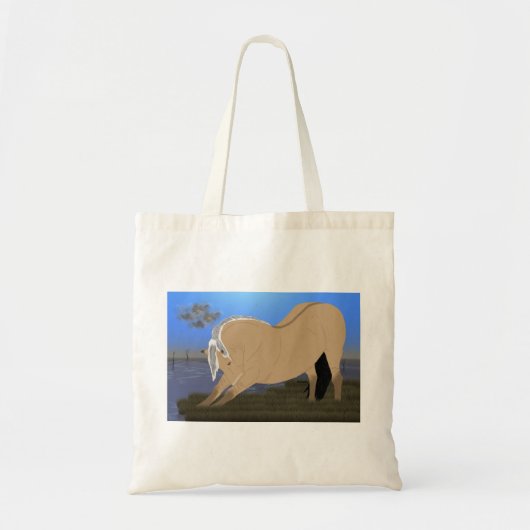 Stretching van Noorse Fjord Horse Tote Bag (Voorkant)