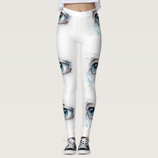 Stretchy Perfect Looks Eyes - meisjes of vrouwen l Leggings (Voorkant)