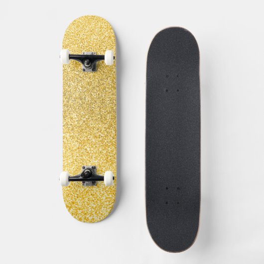Strets van goud, goudglitterskateboard persoonlijk skateboard (Voorkant)