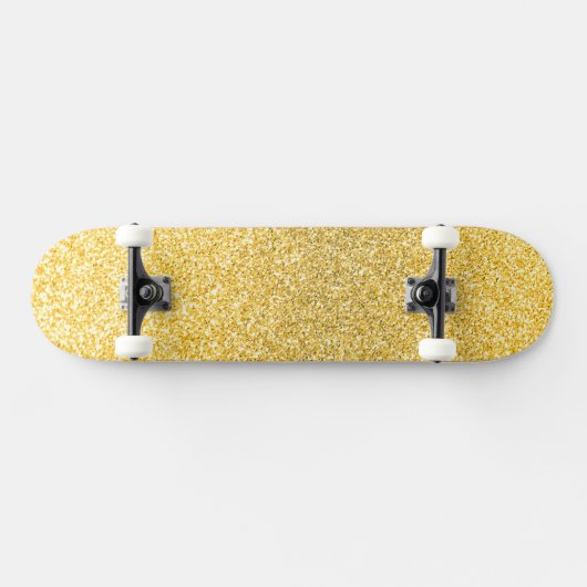 Strets van goud, goudglitterskateboard persoonlijk skateboard (Horizontaal)