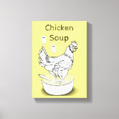 Strette Canvas Afdruk Gele Chicken Soup (Voorkant)