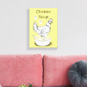Strette Canvas Afdruk Gele Chicken Soup (Insitu (Woonkamer))