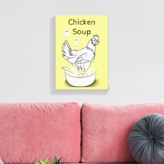Strette Canvas Afdruk Gele Chicken Soup (Insitu (Woonkamer))