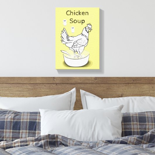 Strette Canvas Afdruk Gele Chicken Soup (Insitu (Slaapkamer))
