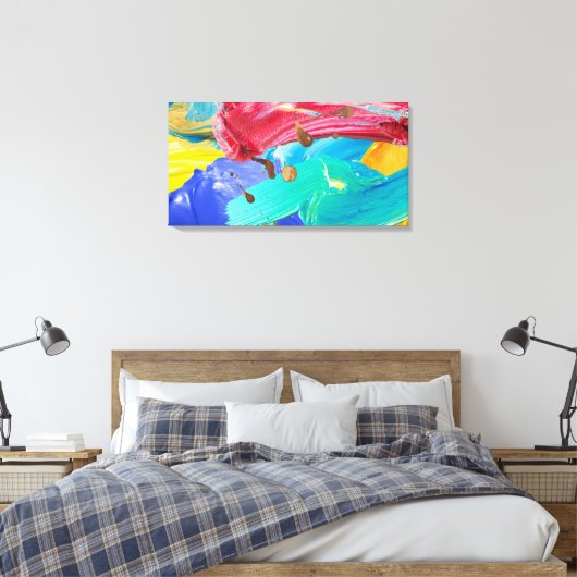 Strette Canvas Afdrukken Blauw Abstracte wandkunst (Insitu (Slaapkamer))