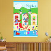 Strette Canvas Print Beach Summer Fun (Insitu (Woonkamer))